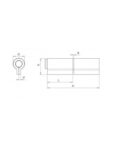 Trolley with two double wheels square profile 2