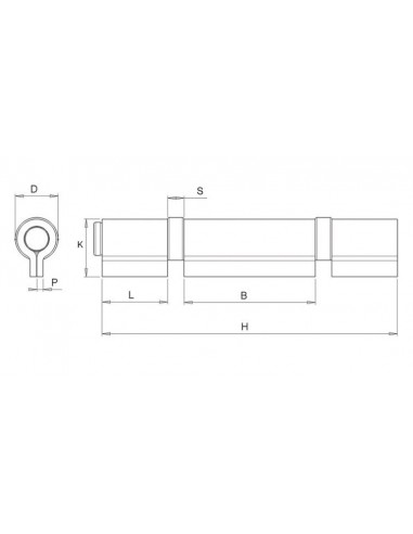 Hinge with two wings long double leaf adnd thrust bearing series 300