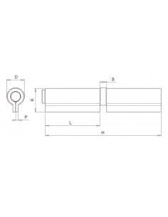 Hinge with four wings long double leaf and thrust bearing series 400 2