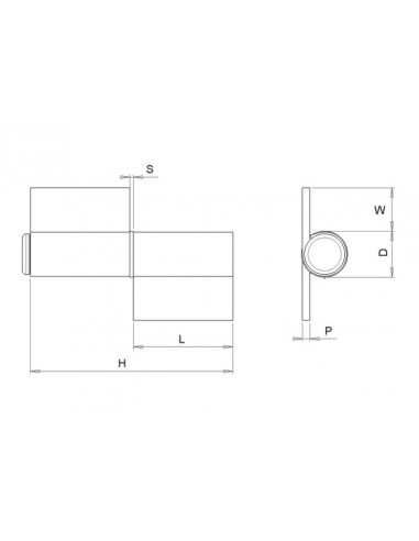 Hinge with two wings double leaf series 200