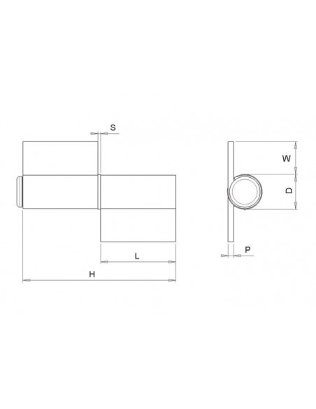 Hinge with two wings double leaf series 200 Hinge with two wings double leaf series 200