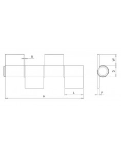 Hinge with three wings single leaf series 300 2
