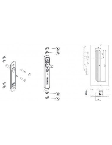 Χωνευτή λαβή καρέ