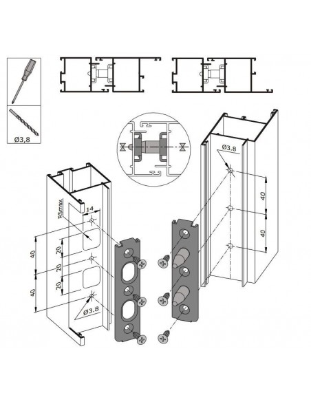 Ασφάλεια πύρου μεντεσέ anti-burglar