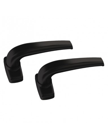 Διπλό πόμολο χερούλι αλουμινίου με ροζέτα για πόρτα