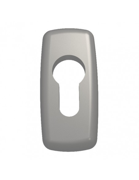 Διπλό πόμολο χερούλι αλουμινίου με ροζέτα για πόρτα