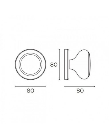 Πόμολο μπουλ για πόρτα σειρά 707