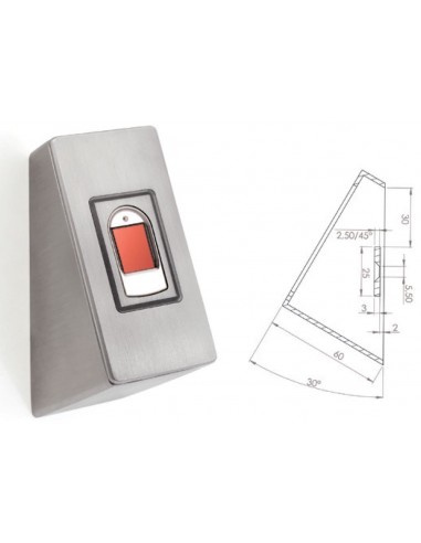 Διακόπτης ανάγνωσης δακτυλικού αποτυπώματος χωνευτός