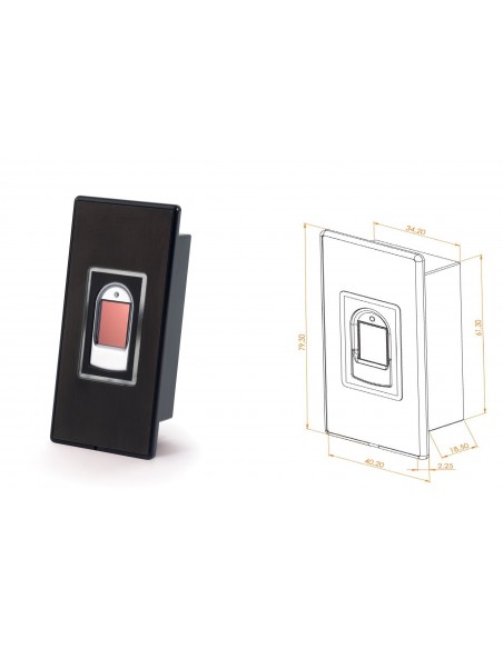 Διακόπτης ανάγνωσης δακτυλικού αποτυπώματος χωνευτός Διακόπτης ανάγνωσης δακτυλικού αποτυπώματος χωνευτός