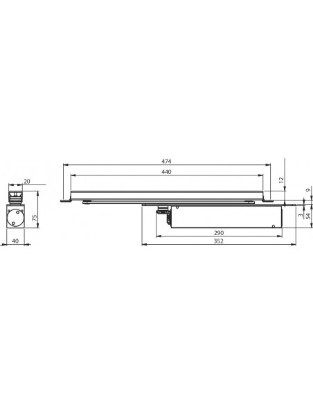 DC840 - Χωνευτός μηχανισμός επαναφοράς 