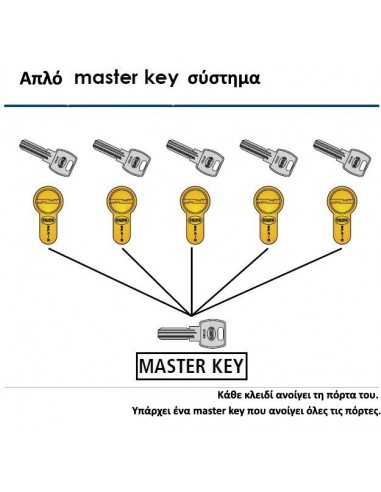 Κύλινδρος (αφαλός) υπερασφαλείας με πόμολο ISEO R6