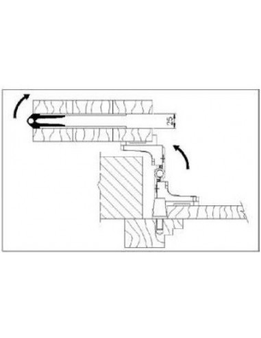 Μεντεσές για τετράφυλλο παντζούρι