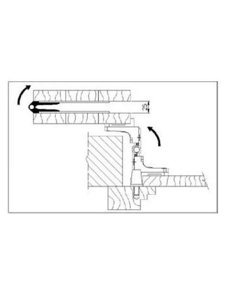 Μεντεσές για τετράφυλλο παντζούρι