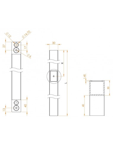 Λαβή κεντρικής πόρτας με αναγνώστη δακτυλικού αποτυπώματος ΤΜ 40×20