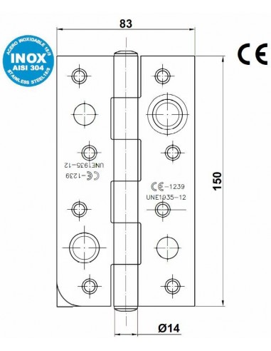 Μεντεσέδες ασφαλείας με ρουλεμάν
