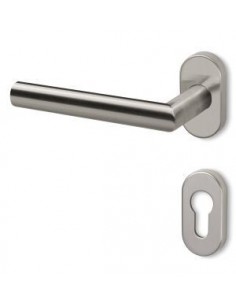 Stainless Steel Front Door Handle with Narrow Rosette PR1705