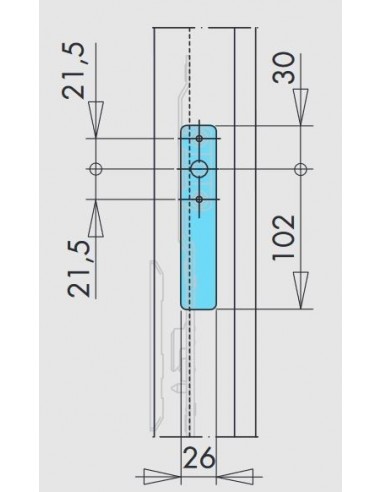 Μοχλός και χούφτα για συρόμενα κουφώματα