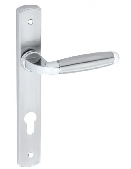 Πόμολο Πόρτας Στενή Πλάκα Εξώπορτας Αλουμινίου Νίκελ Ματ/Νίκελ Πόμολο Πόρτας Στενή Πλάκα Εξώπορτας Αλουμινίου Νίκελ Ματ/Νίκελ