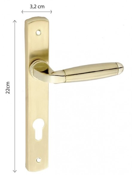 Πόμολο Πόρτας Στενή Πλάκα Εξώπορτας Αλουμινίου Νίκελ Ματ/Νίκελ Πόμολο Πόρτας Στενή Πλάκα Εξώπορτας Αλουμινίου Νίκελ Ματ/Νίκελ