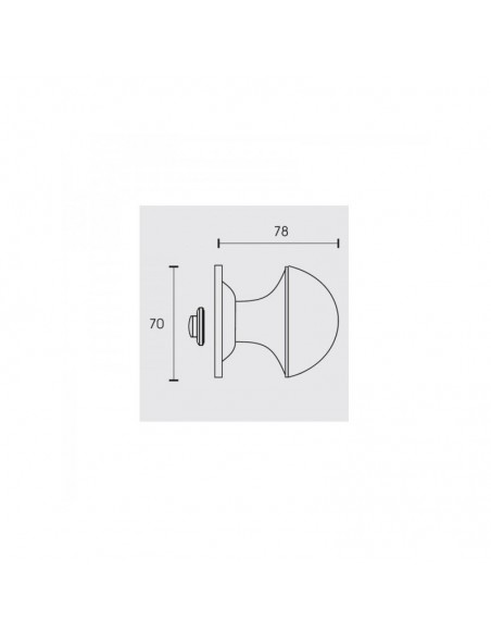 Πόμολο μπουλ για πόρτα σειρά C541