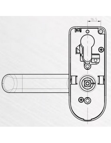 Πόμολο για μπάρα πανικού με κύλινδρο και κλειδί CISA 
