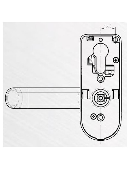 Πόμολο για μπάρα πανικού με κύλινδρο και κλειδί CISA 