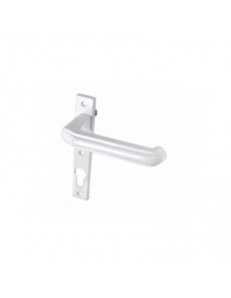 Απλό μονό πόμολο χερούλι αλουμινίου με διακοσμητική πλάκα για πόρτα Απλό μονό πόμολο χερούλι αλουμινίου με διακοσμητική πλάκα για πόρτα