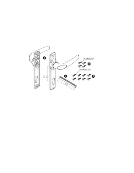 Διπλό πόμολο θυρών με μηχανισμό επαναφοράς αλουμινίου και μεγάλη ροζέτα Διπλό πόμολο θυρών με μηχανισμό επαναφοράς αλουμινίου και μεγάλη ροζέτα