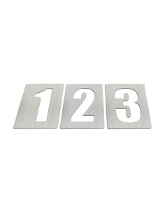 Αριθμοί σε πλαίσιο 8Χ6 cm INOX