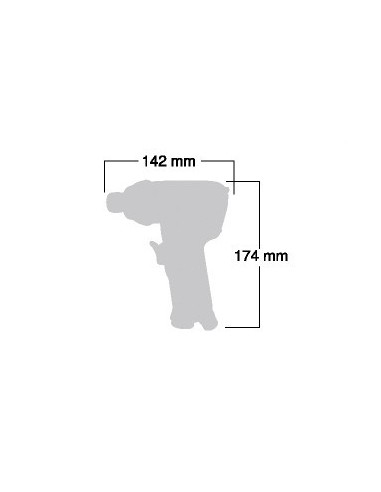 Κατσαβίδι Αέρος Πιστολέ 1/4'' (Λειτουργία Ηλεκτρόκλειδου)