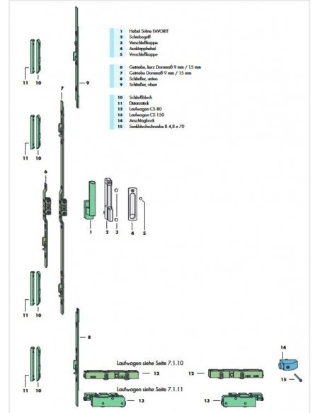 Κλειδαριά συρωμένου CS PORTAL  Κλειδαριά συρωμένου CS PORTAL