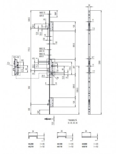 Αυτόματη ανοξείδωτη κλειδαριά CISA MULTITOP MATIC - INOX