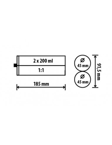 Πιστόλι Κόλλας 2 Συστατικών 400ml