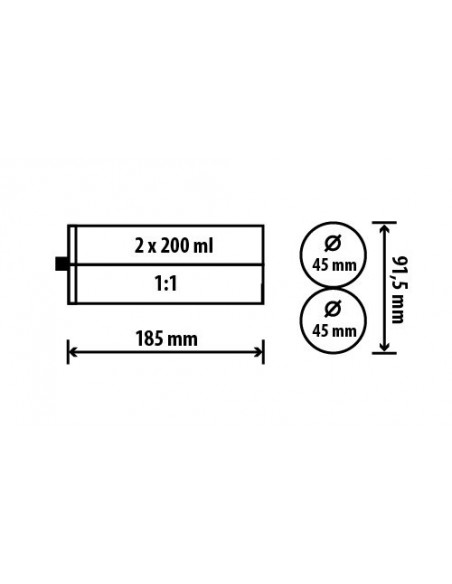 Πιστόλι Κόλλας 2 Συστατικών 400ml