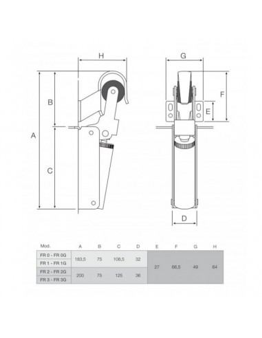 Φρένο Πόρτας 85cm / 40kg