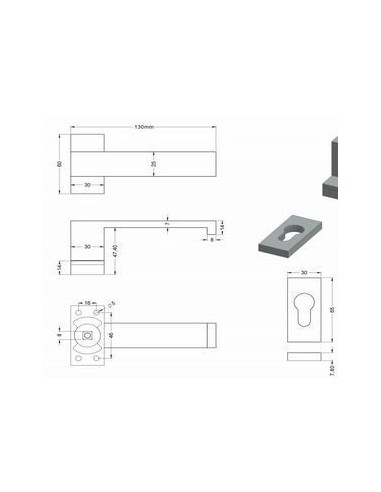 Χειρολαβή διπλή με ροζέτα
