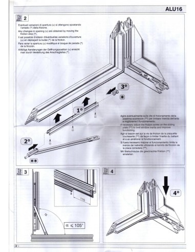 Κουμπάσο BREZZA περιμετρικού για πόρτα/παράθυρο με φρένο στοπ ALU 16
