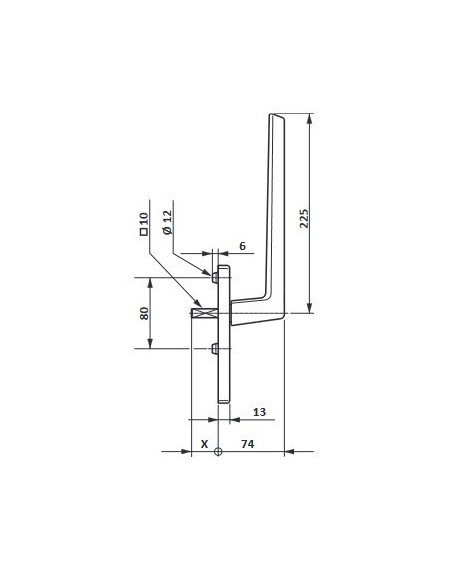 Λαβή συρόμενου-υψούμενου Hebel SI-LINE HS300 A0236 Λαβή συρόμενου-υψούμενου Hebel SI-LINE HS300 A0236