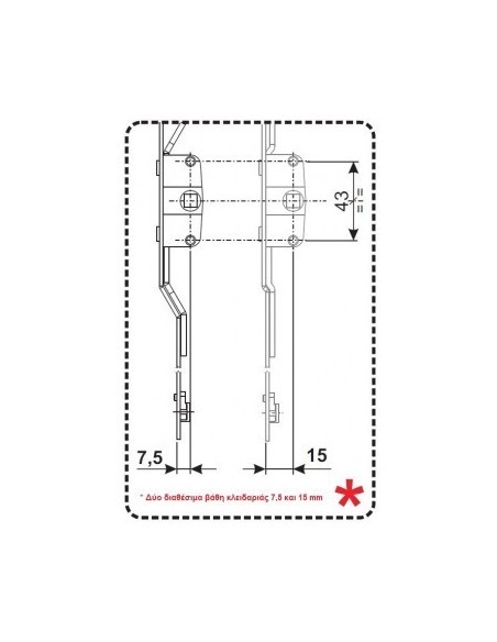 Κλειδαριά συρωμένου CS PORTAL  Κλειδαριά συρωμένου CS PORTAL