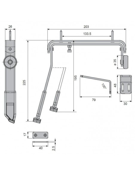 Σύστημα μπράτσο προπορείας για δίφυλλες πόρτες Σύστημα μπράτσο προπορείας για δίφυλλες πόρτες