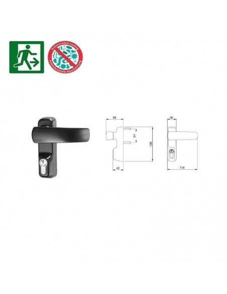 Μηχανισμός μπάρας πανικού Ministar 429