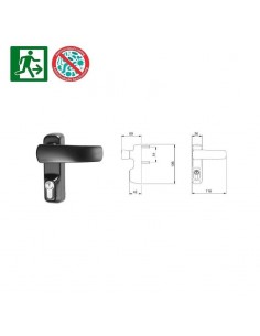 Μηχανισμός μπάρας πανικού-έξοδου κινδύνου ISEO Fast Push IDEA Base-Αντιμικροβιακή-αντιβακτηριδιακή προστασία 2