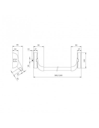 Μηχανισμός μπάρας πανικού-έξοδου κινδύνου δίφυλλη ISEO Fast Push IDEA Base-Αντιμικροβιακή-αντιβακτηριδιακή προστασία