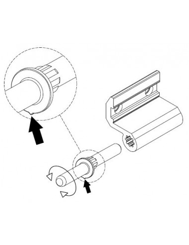 Μεντεσές αλουμινίου Giesse ALU16 για σύστημα περιμετρικού μηχανισμού  