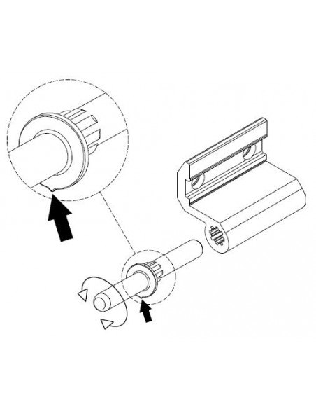 Μεντεσές αλουμινίου Giesse ALU16 για σύστημα περιμετρικού μηχανισμού  