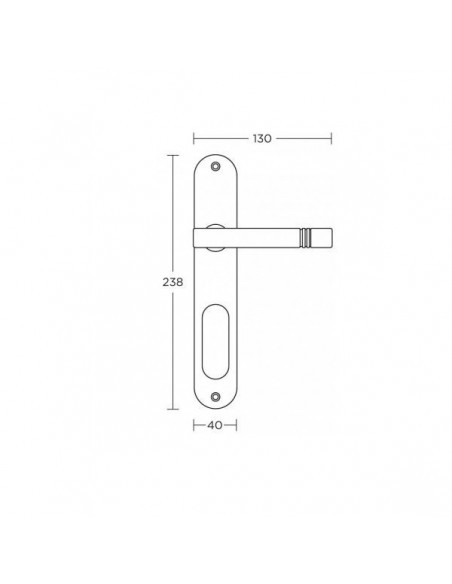 Πόμολο χερούλι με μονοκόμματη πλάκα σειρά 115