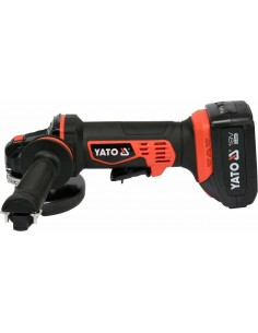 ΓΩΝΙΑΚΟΣ ΤΡΟΧΟΣ ΜΠΑΤΑΡΙΑΣ 18V 125MM SET 2X3AH YT-82828 YATO 2
