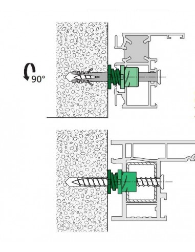Αποστάτης - ρεγουλατόρος για τη στερέωση κουφωμάτων