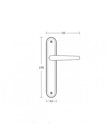 Πόμολο χερούλι με μονοκόμματη πλάκα σειρά 405