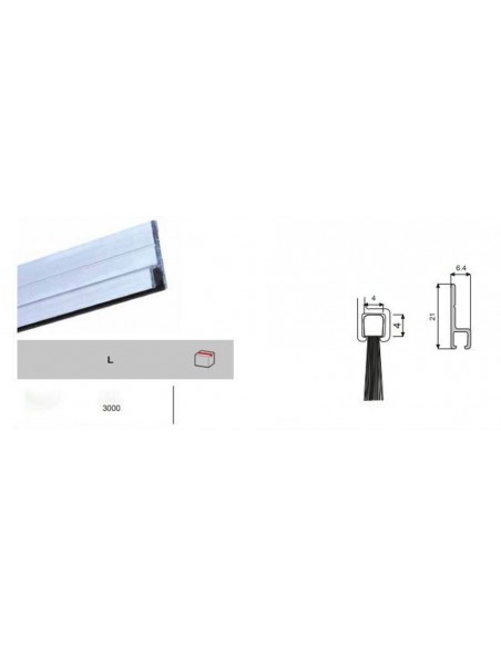 Προφίλ κρατήματος βούρτσας στεγάνωσης αεροστοπ Προφίλ κρατήματος βούρτσας στεγάνωσης αεροστοπ